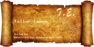 Teller Emese névjegykártya