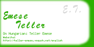 emese teller business card